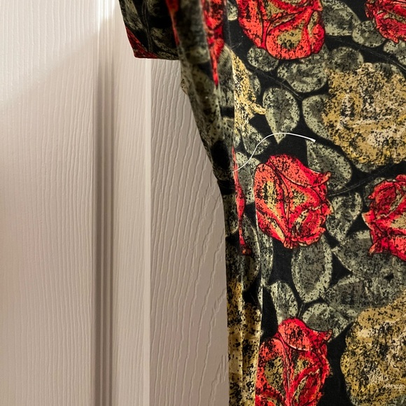 LuLaRoe Julia Rose Print Dress - Picture 8 of 9